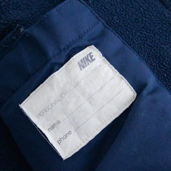 Vintage Y2K Nike Blue Reflective Fleece Lined Zip Up Winter Jacket XL - Picture 15 of 16